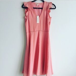 Rebecca Taylor Pink Ruffle Sleeve Dress